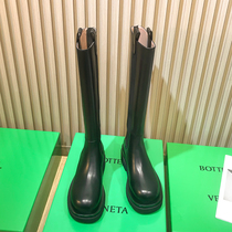 2021 autumn and winter BVMM knee boots new smoke tube thick soles thin tall leather plus velvet Knight boots