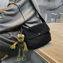 Mens Small Satchel Casual Ins Single Shoulder Bag Male Tide Card Student Day Tie Satchel Brief Canvas Postman Bag Woman