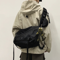 Tooling bag Shoulder Bag Mens trendy brand Japanese ins tide satchel bag students large capacity leisure backpack womens shoulder bag