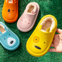 Winter children waterproof cotton slippers cute cartoon eva home warm bag with baby non-slip soft cotton slippers