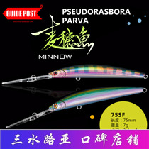 GUIDE POST signposted wheat ears fish 75mm deep dive type floating mino 7 gr lujah bait false bait