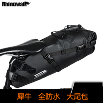  Rhino road bike long-distance tail bag increase capacity 10L saddle bag full waterproof mountain bike riding bag