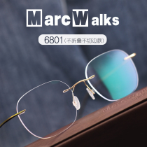 Pure titanium frameless glasses myopia glasses frame glasses frame frame round retro literature and art ultra-light net red men and women 01