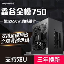 Xin Gu full mode 750 rated 650W desktop computer main box power supply Full module dual U server power supply silent