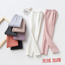 Girl Beats Bottom Pants Spring Fall Black white thickened children dress up outside wearing cotton CUHK Scout girl child pants