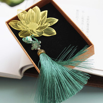 han dan flowers Lotus hollow metal bookmark Zen bookmark flower series bookmarks