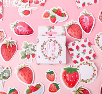 45 stickers cute red strawberry styling mini boxed stickers Handbook Diary decoration stickers cute stickers