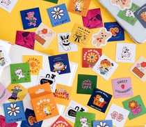 46 pieces childrens day ins cartoon happy mood handbook sticker DIY seal sticker mobile phone case decorative sticker sticker