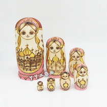 () Seven-story castle Russian doll wooden toy gift wish doll birthday gift Valentines Day