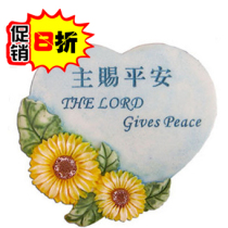 Crafts-based gifts Christmas gifts Resin refrigerator stickers Lord gives peace heart-shaped promotional price