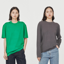 CHICJOC in store B stock-washable 120S wool long sleeve short sleeve round collar 100 lap knit bottom king