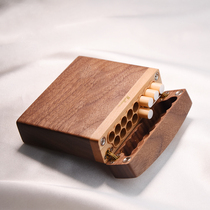 Mallorca Leka Retro Tobacco Box Black Walnut Creative Gift High-end Cigarette Box Personality 5 10 15 Pieces