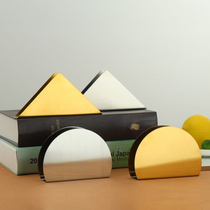 Western restaurant Hotel napkin clip Tissue holder Stainless steel square towel seat Table paper Tea restaurant vertical square towel seat