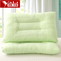 Elegant Green Cassiae Wood Cotton Pillow Pillow Inner single All cotton Adult whole head care cervical spine Domestic sleeping room pillow
