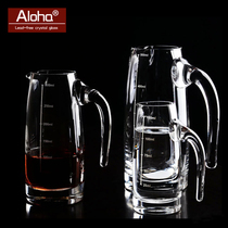 ALOHA crystal glass ribbon scale liquor dispenser red wine decanter wine decanter bottle wine bottle Road cup measuring cup