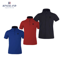 435 Europe imported Kingsland summer childrens equestrian riding short-sleeved shirt T-shirt men and women with the same paragraph