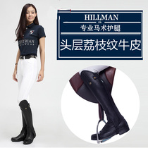 052 Professional first layer cowhide equestrian leggings Hillman men and women chaps wear-resistant comfort equipment
