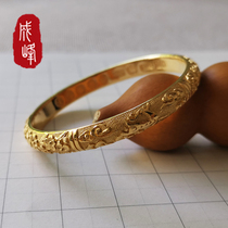 Chengfeng foot Silver (a deer walked through the Four Seasons) hand-carved custom female Bracelet Gold Gold