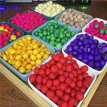 Dyeing red green yellow lotus seeds wedding early birth expensive child template dried fruit Press wedding room wedding room layout