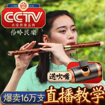Professional bamboo flute childrens beginner zero-based introductory flute musical instrument E refined performance F tune ancient style female Chen love piccolo