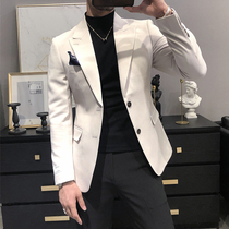  Spring and autumn suit jacket mens casual trend British style business formal mens suit Korean slim and handsome single west