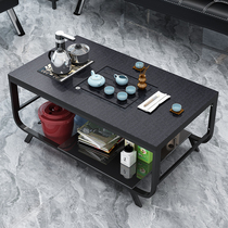 Fire Burning Stone Tea Table Utilita Tea Table Office Business Reception Brief Modern Iron Art Volcanic Stone Tea Table Composition