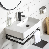 Integrated wash basin small apartment toilet bracket hanging basin balcony washbasin ceramic sink plate simple wall type
