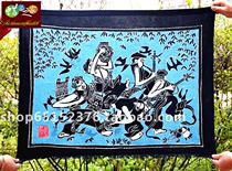 Batik painting Guizhou Miao handmade batik ethnic characteristics batik decoration wall hanging Miao song and dance 85*65