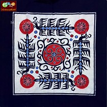 Batik tablecloth Guizhou Miao nationality batik batik painting decorative wall hanging tablecloth Sifeng Chaoyang 93*93CM