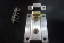 A generation of stainless steel spring latch Ming suit door toilet partition door bolt