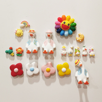 Cute animal refrigerator stickers today also want to come up with duck magnet magnet 3D three-dimensional creative Net Red little red flower