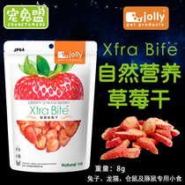Jolly Crunchy dried Strawberry Rabbit Snacks Supplement Vitamin C small pet Totoro Dutch pig Hamster Guinea pig snacks