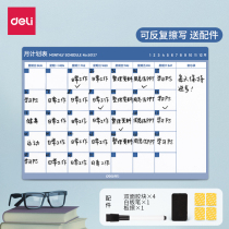 Daili Monthly Schedule Weekly Schedule Schedule Daily clock-in learning self-discipline curriculum rewritable wall stickers