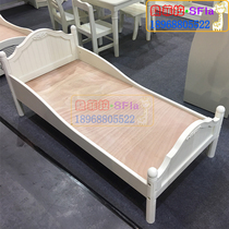 BNX white noble European-style bed Kindergarten wooden modeling bed Childrens lunch break bed cartoon modeling bed