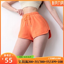  Umi king sports shorts womens loose thin casual running fitness pants anti-light high waist yoga hot pants cotton