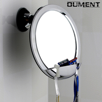 Free hole net red wall-mounted makeup mirror ins rotating magnification beauty mirror Shower room shaving mirror New special offer