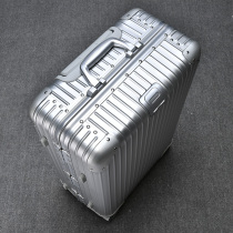 Export super hard all-metal suitcase universal wheel trolley case Female male 20 24 inch aluminum alloy suitcase hard case