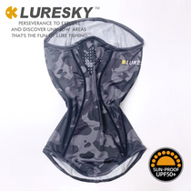 LURESKY ice wire perforated breathable anti-UV road subphishing sunscreen hood male face towels scarf around the summer