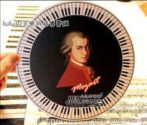Made in Taiwan) Mozart commemorative piano mouse mat coaster non-slip mat