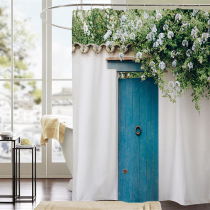 European style landscape waterproof mildew proof thick shower curtain bathroom partition curtain can be customized size can be full shading