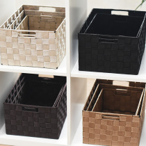 Fabric nylon lidless basket Student book finishing box Cabinet storage basket Clothing storage basket woven storage box