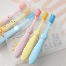 Take care of babys teeth a box of 3 candy macarons color childrens fine soft hair toothbrush baby baby