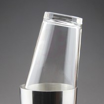 Wine art American Boston shaker cup Buckle cup Hall cup Thick bottom Tempered glass cup Bartending cup Shake glass