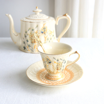 Golden Spix French vintage European ceramic depiction of court coffee cup English afternoon tea cup tea cup