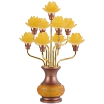 Ji yuan Buddha lamp led colorful glazed lotus lamp Buddha lamp seven-Product Nine-product 13-product Buddha front lamp