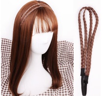  2020 Shangxin Korean jewelry Wig Twist pigtail hair band Twist pigtail wig Headband hair band Hair accessories Forehead hair