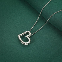 You are the exception to the preference Tanabata Valentines Day Heart-shaped Diamond Necklace Ladder square 18K love full diamond rose gold