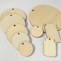 (50) Round wooden card festival event decoration listing handwritten blessing wish card lettering LOGO