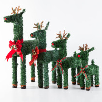 Christmas decorations Christmas gifts Christmas elk Christmas straw deer Christmas reindeer window scene ornaments