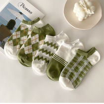 Socks Design Sensation Female small crowdwoman Spring autumn pure cotton Ins damp low cylinder Short-Puts female eldest child over 12 years old
